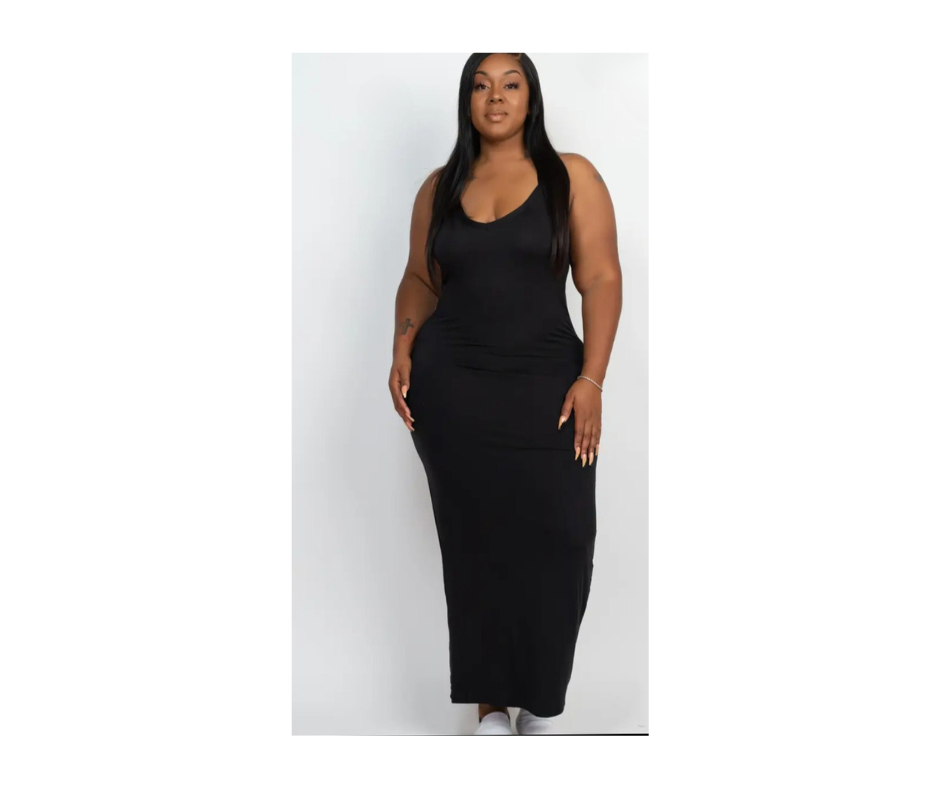 Racer Back Maxi Dress (Plus Size)